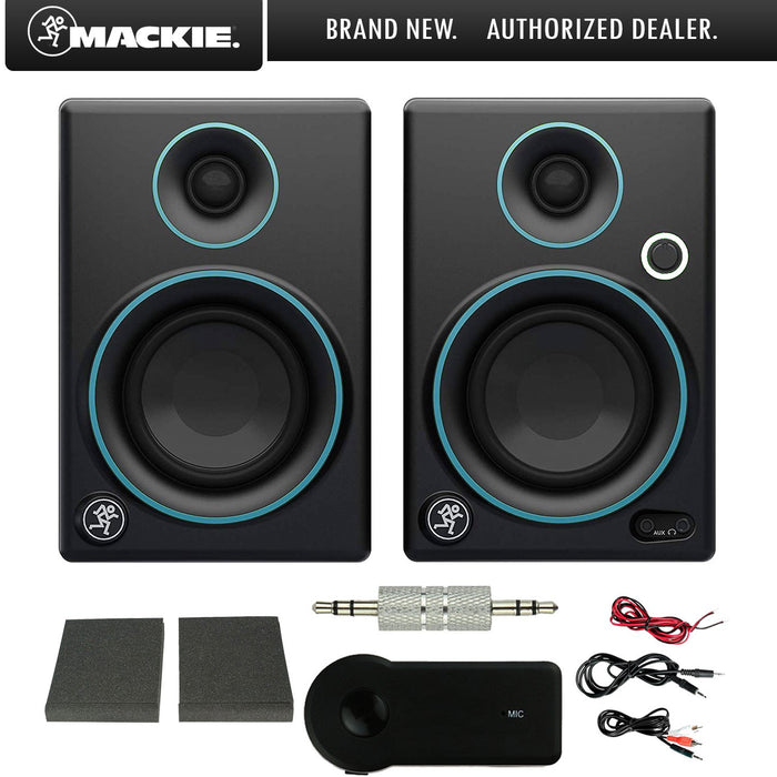 Mackie CR3 3" Creative Reference Monitors (Pair) Blue + Bluetooth Audio Receiver