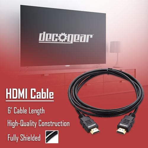General Brand 6ft  High Speed HDMI Cable - Black