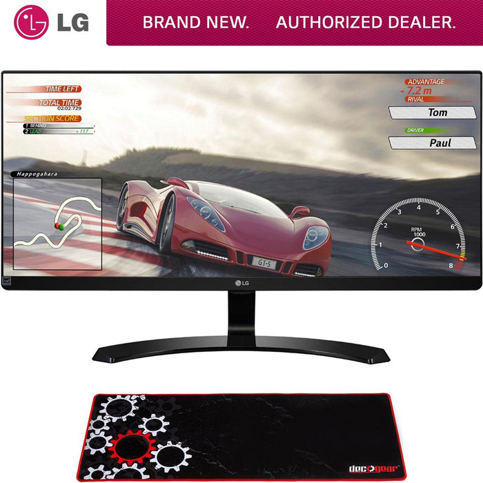 LG 34" UltraWide IPS FreeSync LED Monitor 2560 x 1080 21:9 + Deco Gear Mouse Pad