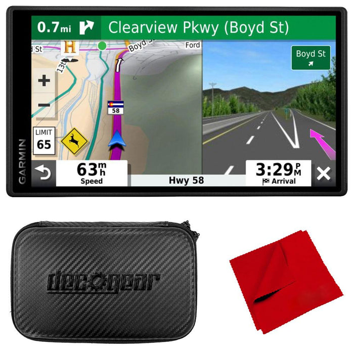 Garmin DriveSmart 55 & Traffic 5.5" Display GPS Navigator with 7" EVA Case Bundle