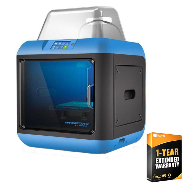 Flashforge Inventor II 3D Printer 5.9"x5.5"x5.5" Build Volume+Extended Warranty