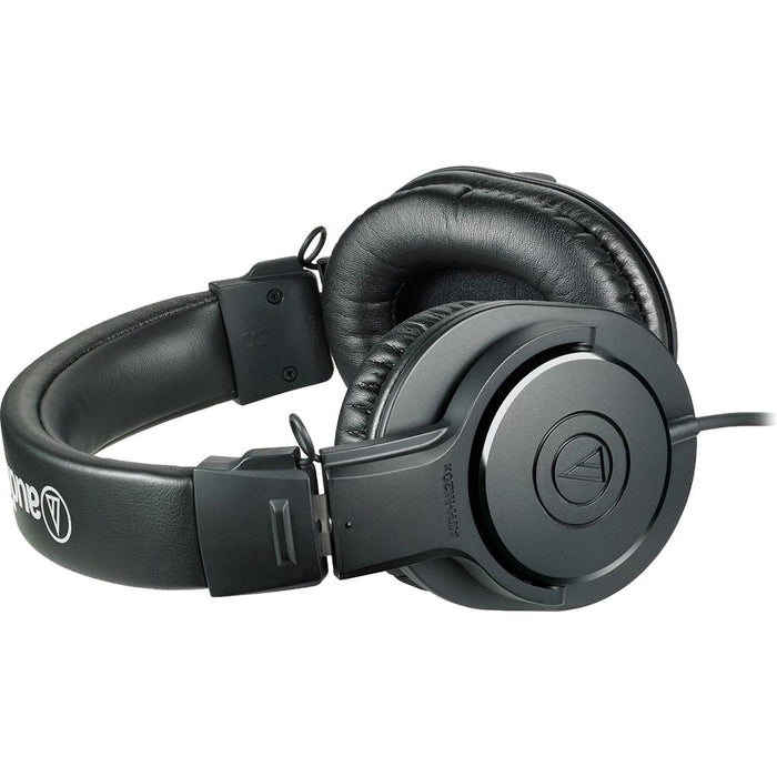 Audio-Technica ATH-M20X Pro Monitor Headphones (Black) with FiiO A3 Headphone Amplifier