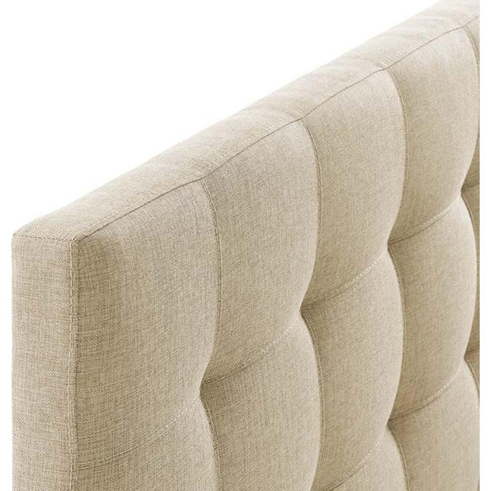 Modway Lily Full Upholstered Fabric Headboard in Beige / Lily