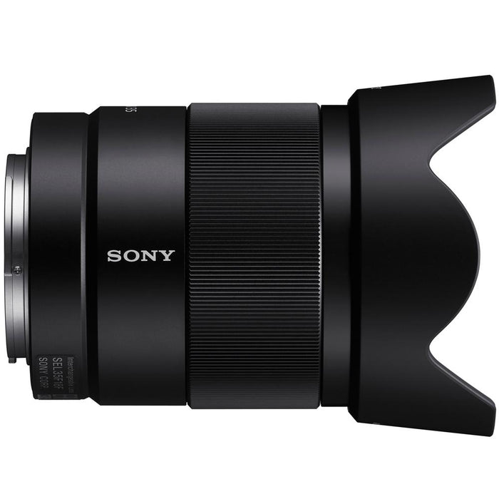 Sony FE 35mm F1.8 Large Aperture Full-Frame E-Mount Lens + 64GB Memory Bundle