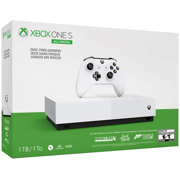 Microsoft 1TB Xbox One S All Digital Edition 6 Game Downloads + 4 Months Xbox Live Gold