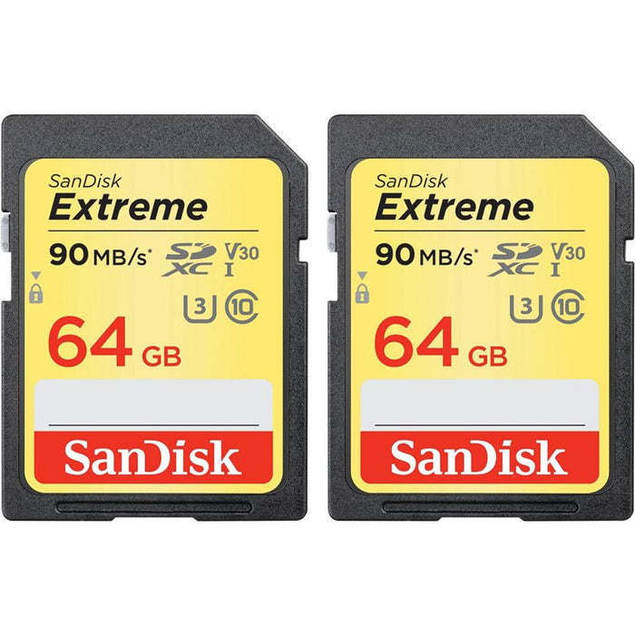 Sandisk 64GB Extreme SDXC Memory UHS-I Card w/ 90/40MB/s Read/Write - SDSDXVE-064G-ANCIN