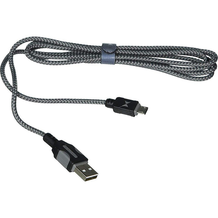 Xtreme 6FT Braided Micro USB Sync & Charge Cable (Black & Gray) XAS8-1013-BLY