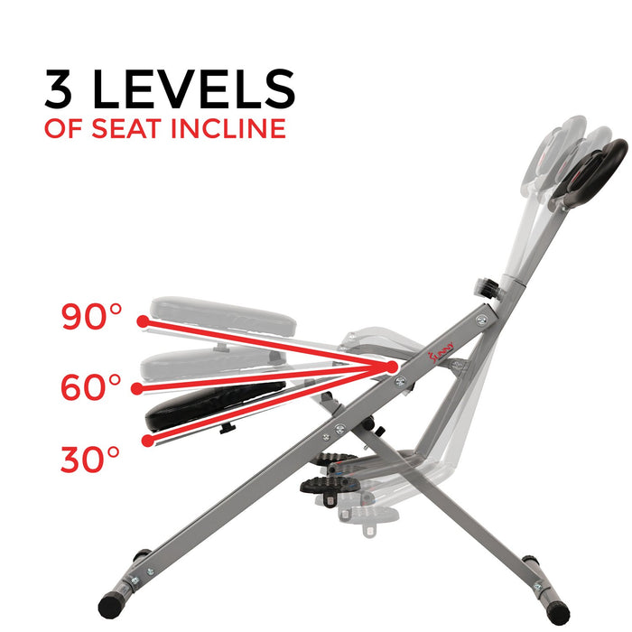 Sunny Health and Fitness Upright Squat Assist Row-N-Ride Trainer + Cooling Towel