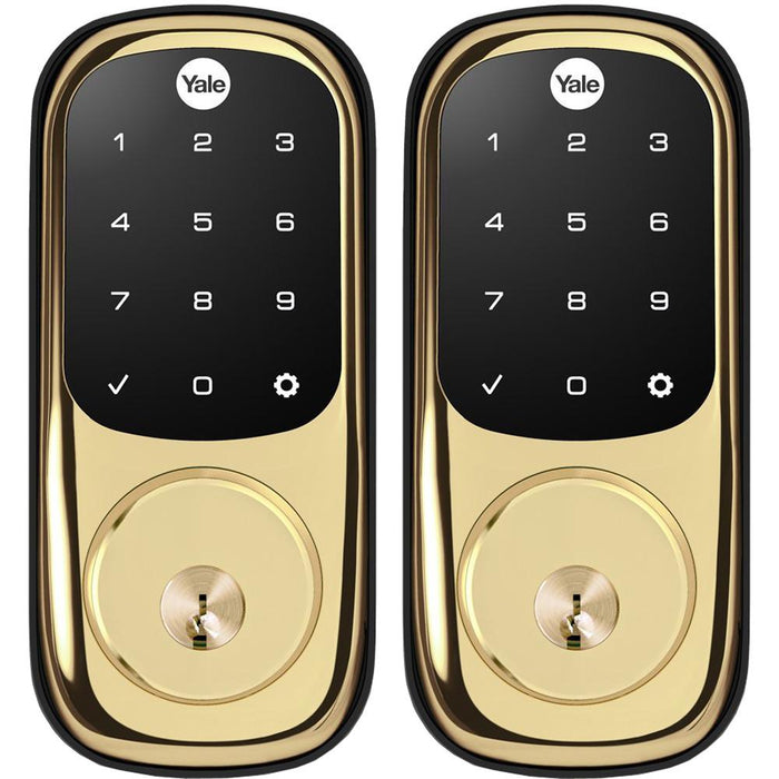 Yale Locks Assure Lock Touchscreen with Z-Wave in Polished Brass 2 Pack