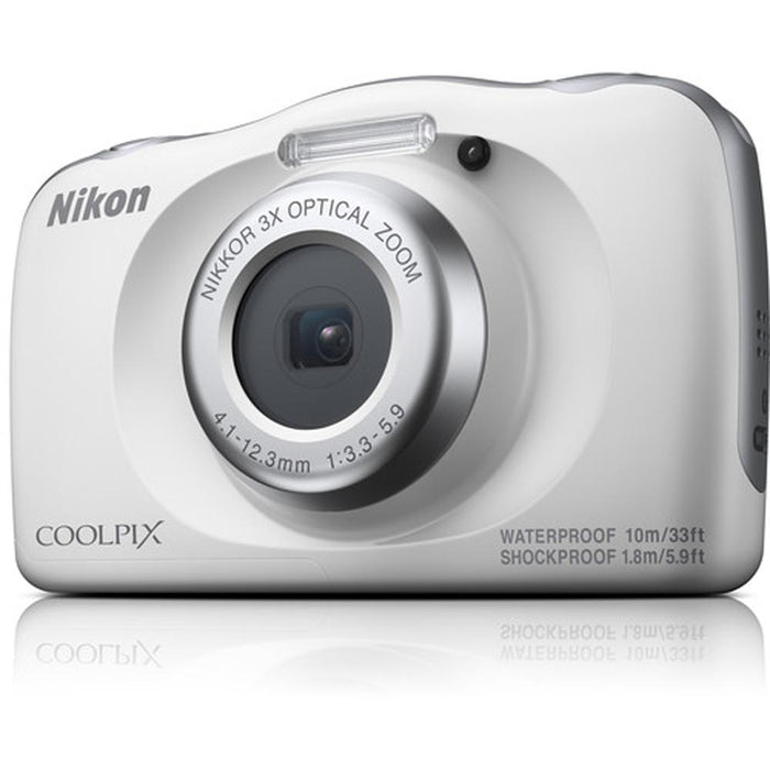 Nikon COOLPIX W150 13.2MP Waterproof Point & Shoot Digital Camera (White) 26530