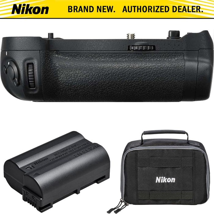 Nikon MB-D18 Battery Grip for D850 DSLR - 27188 w/ Nikon EN-EL15b Battery Kit