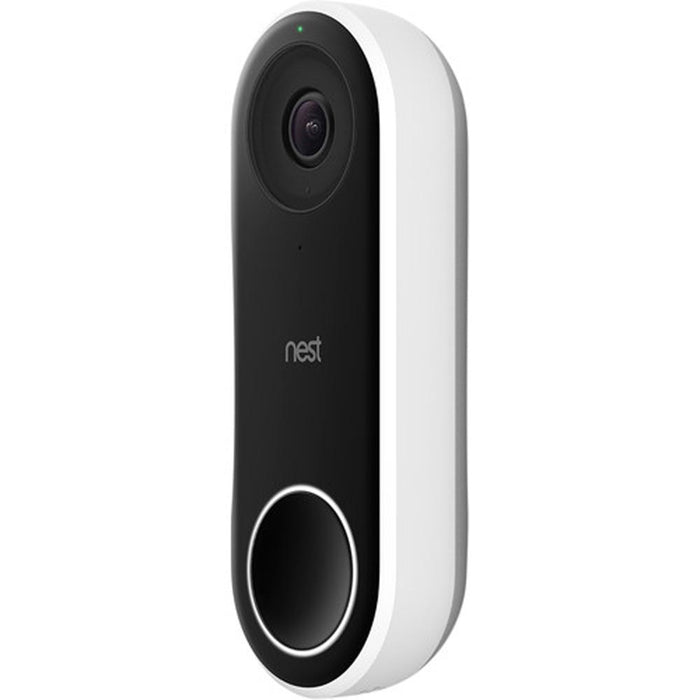 Google Nest Hello Smart Wi-Fi Video Doorbell (NC5100US) with Google Home Max (Chalk)