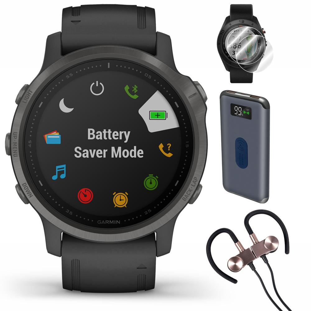 Garmin fenix Sapphire GPS Smartwatch (010-02159-24) + Wireless — Beach Camera