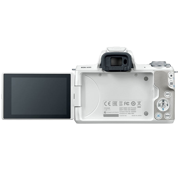 Canon EOS M50 Mirrorless 4K Camera + 15-45mm Lens (W) DJI Ronin-S Essentials Kit