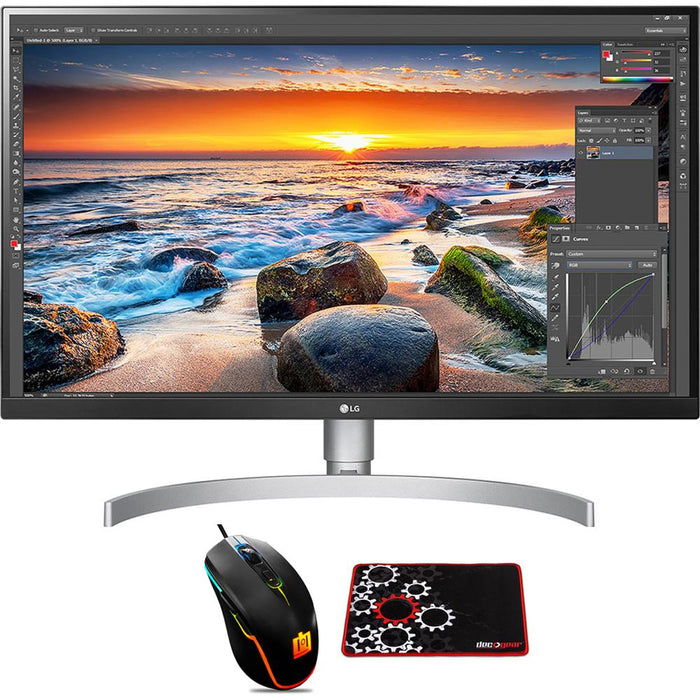 LG 27" 4K UHD IPS LED Monitor 2019 Model with Gaming Mouse & Pad