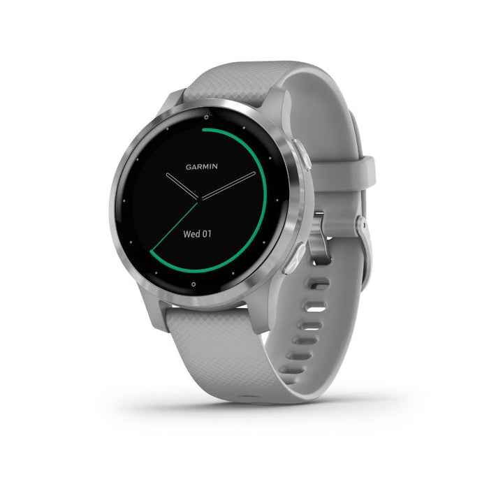 Garmin vivoactive 4S Smartwatch - (Powder Gray/Stainless)