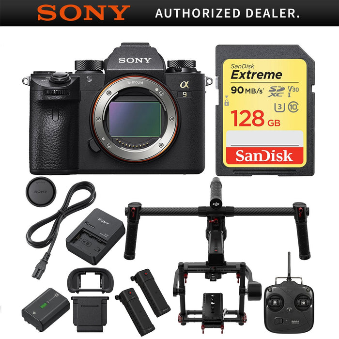 Sony Alpha a9 Mirrorless Interchangeable Lens Camera Body with DJI Ronin M Gimbal Kit