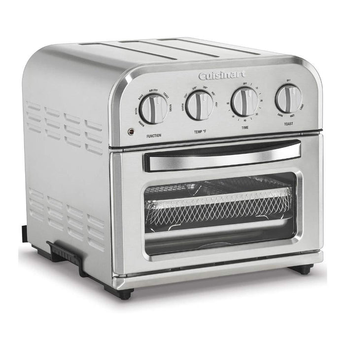 Cuisinart TOA-28 Compact AirFryer Toaster Oven Silver with Warranty & Cloth
