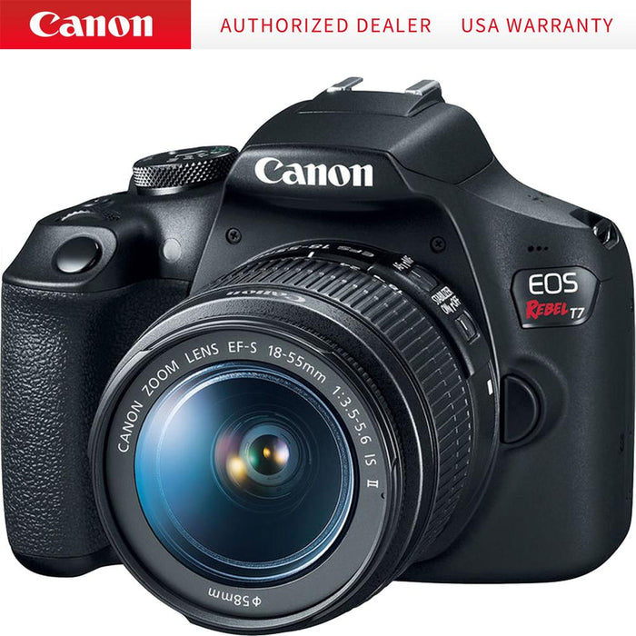 Canon EOS Rebel T7 Digital SLR Camera 18-55mm f/3.5-5.6 IS II Kit