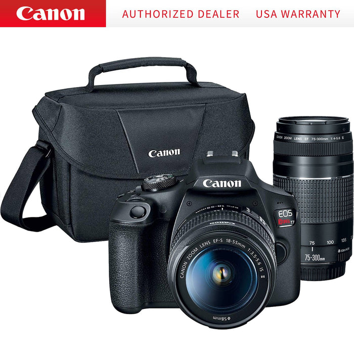 Canon EOS Rebel T7 DSLR Camera with EF18-55mm + EF 75-300mm Double Zoom Kit