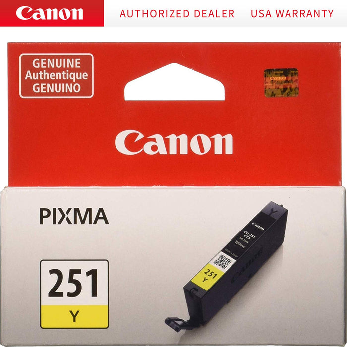 Canon CLI-251 Yellow Ink Tank for PIXMA iP7220, MG5420, MG6320 Printers