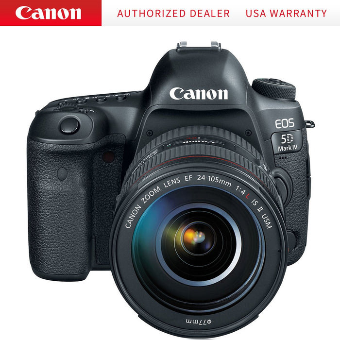 Canon EOS 5D Mark IV 30.4 MP Full Frame DSLR Camera + EF 24-105mm f/4L IS II USM Lens