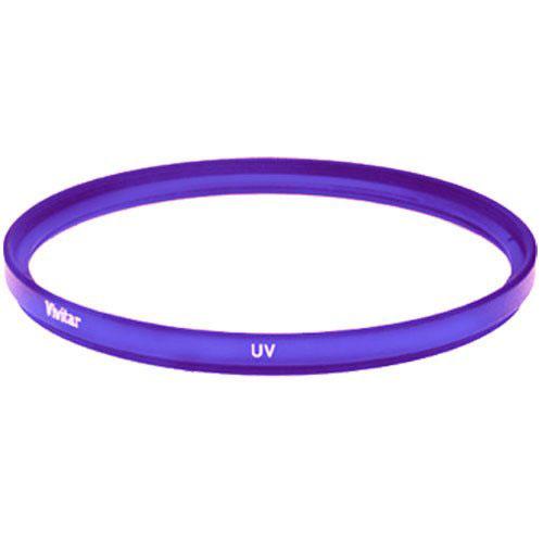 Vivitar 55mm UV Filter and Snap-On Lens Cap, Purple