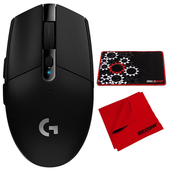 Logitech G305 Lightspeed Wireless Gaming Mouse Black+Mouse Pad