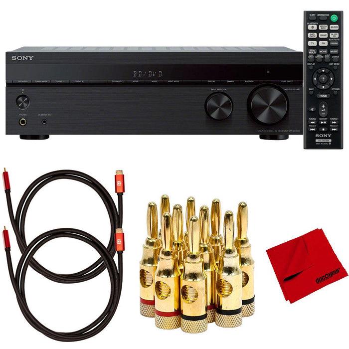 Sony STRDH590 5.2 Multi-Channel 4k HDR AV Receiver with Deco Gear HDMI Cable Bundle