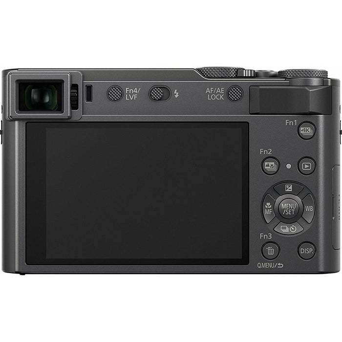 Panasonic LUMIX ZS200 4K Digital Camera DC-ZS200S Silver 15x Zoom LEICA Lens Kit