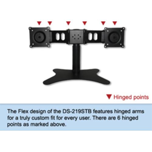 DoubleSight Displays Dual Monitor Flex Stand - DS-219STB - Open Box