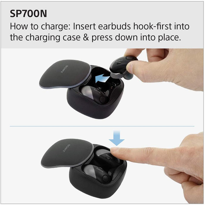 Sony WF-SP700N Sport Truly Wireless Noise Canceling Earbud Headphones (Open Box)