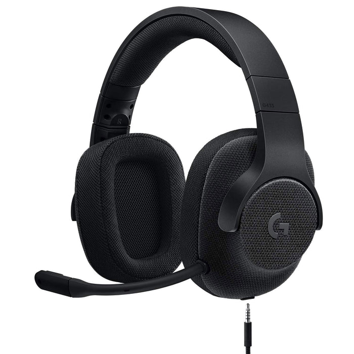 Logitech G433 7.1 Wired Gaming Headset with Deco Gear Headphone Case & Stand Bundle