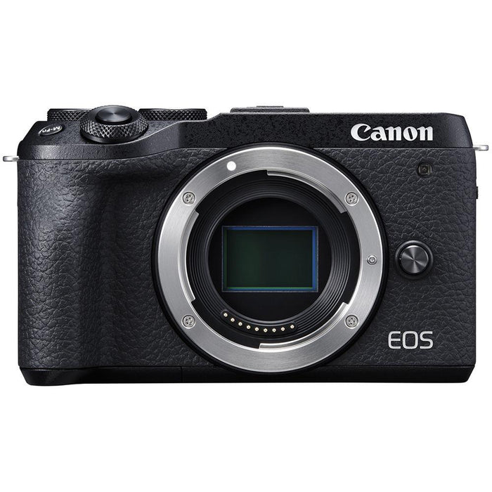 Canon EOS M6 Mark II Mirrorless Camera Body Only Lens Adapter EF-EOS M Kit Black