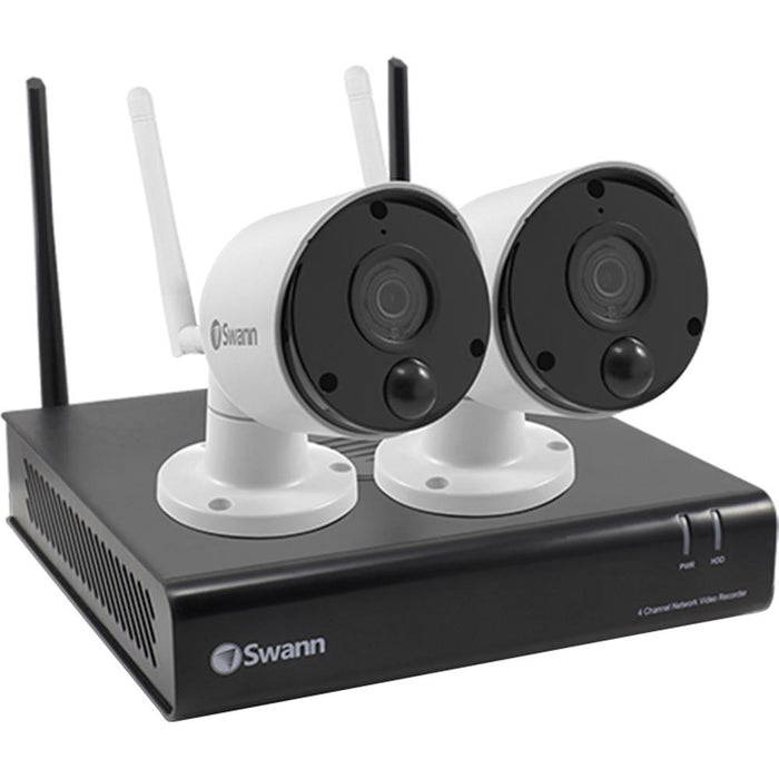 Swann 2 Camera 4 Channel 108 NVR Security System w 1 TB HDD + Warranty Bundle