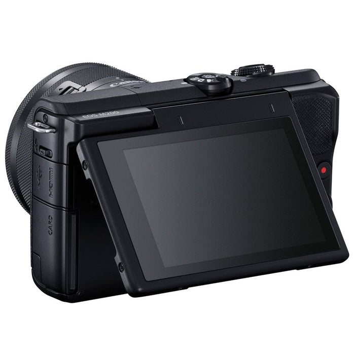 Canon EOS M200 Mirrorless Digital Camera + EF-M 15-45mm IS STM Lens Bundle Black
