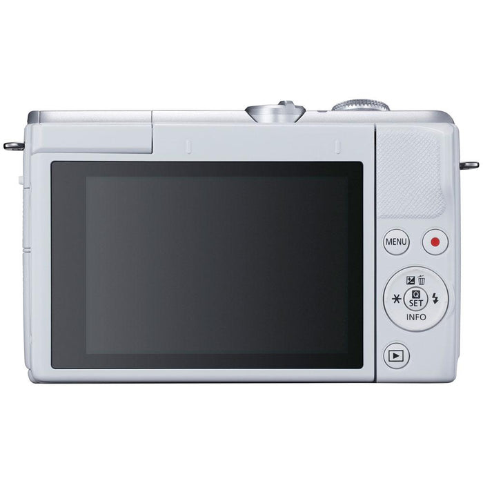 Canon EOS M200 Mirrorless Digital Camera + EF-M 15-45mm IS STM Lens Bundle White