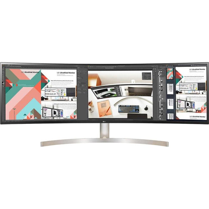 LG 49" Class 32:9 QHD IPS Curved LED Monitor (Renewed) + 1 Year Extended Warranty