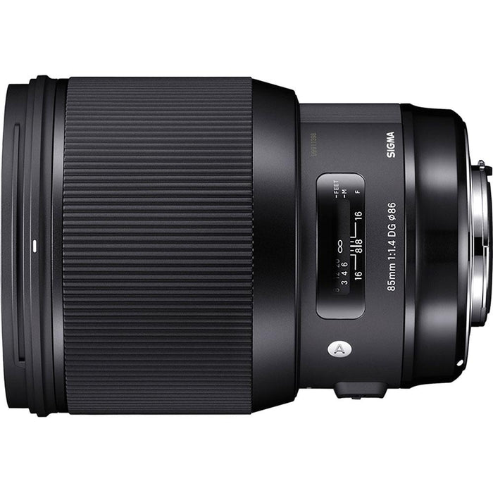 Sigma 85mm f1.4 DG HSM Art Lens for Canon EF Mount Cameras Case Accessory Bundle