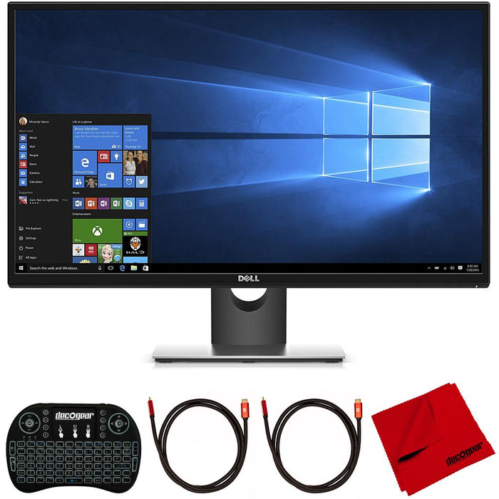 Dell RVJXC 27" Full HD 1920 X 1080 Monitor with Deco Gear Accessories Bundle