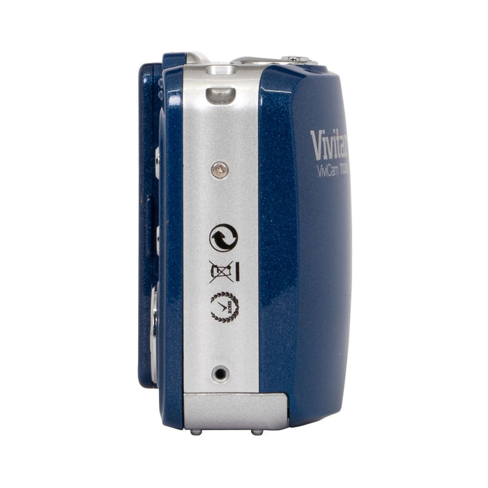 Vivitar T028 iTwist 12.1MP HD Digital Camera (Blue) with 4x Digital Zoom - VT028-BLU/KT1