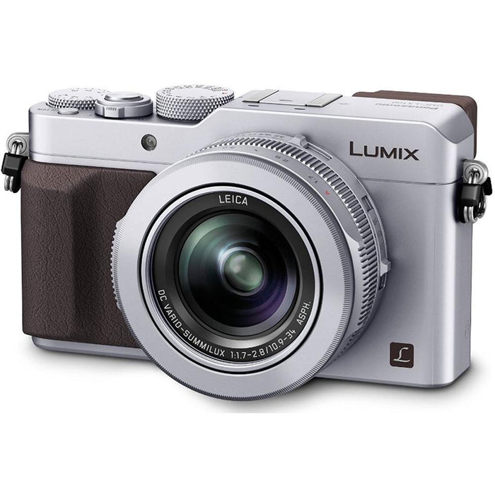 Panasonic LUMIX LX100 Integrated Leica DC Lens Silver Camera w/ Advanced Controls -Renewed