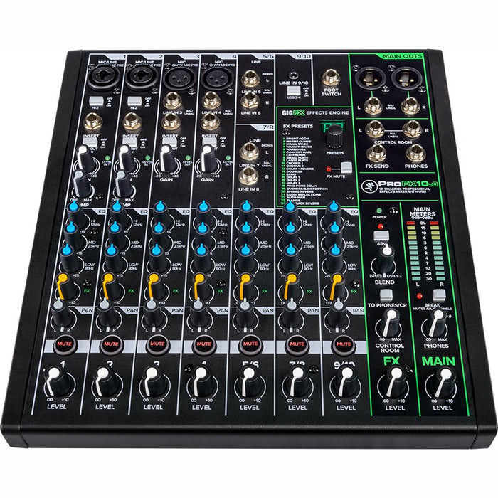Mackie 10 Channel Professional Effects Mixer + Headphones and Warranty Bundle