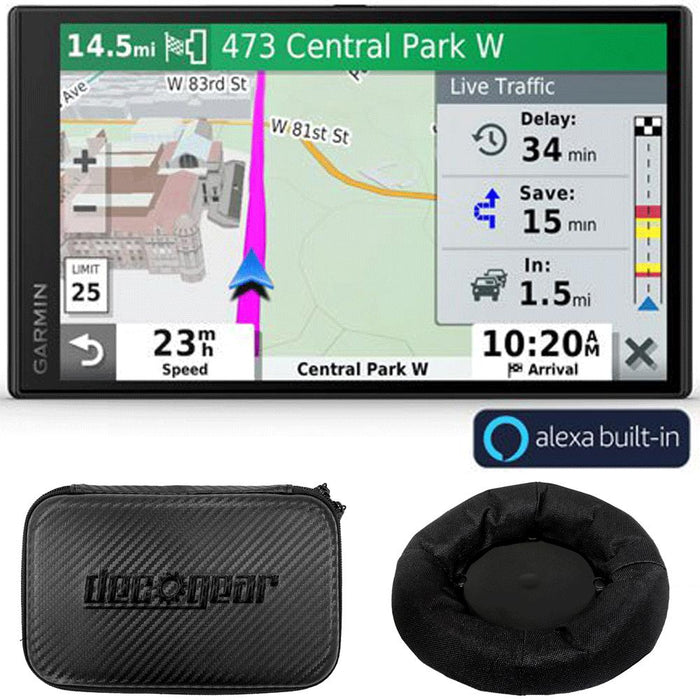 Garmin DriveSmart 65 Premium Navigator with Amazon Alexa Bundle