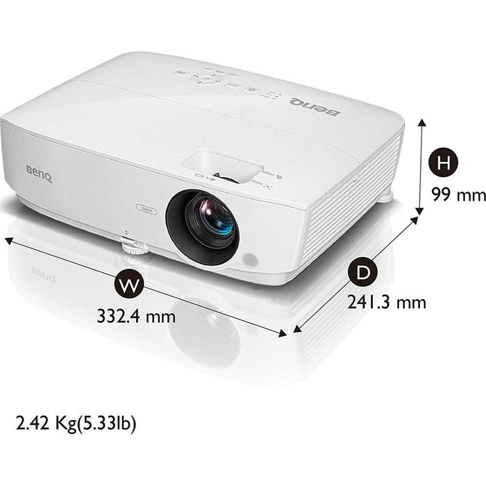 BenQ MH535A 1080p 3600 Lumens HDMI DLP Color Projector for Home, Office - Refurbished