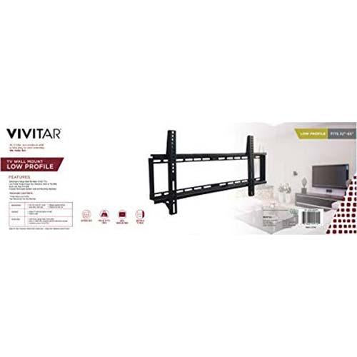 Vivitar Low Profile Flat TV Wall Mount 32 inch-65 inch VIV-LWM-600FL - Black