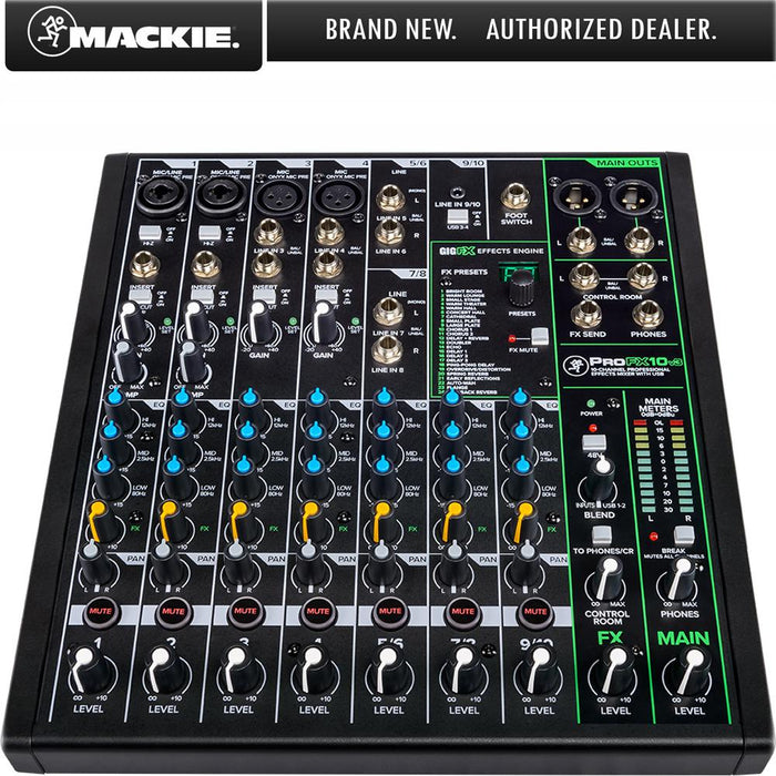 Mackie PROFX10V3 10 Channel Professional Effects Mixer with USB