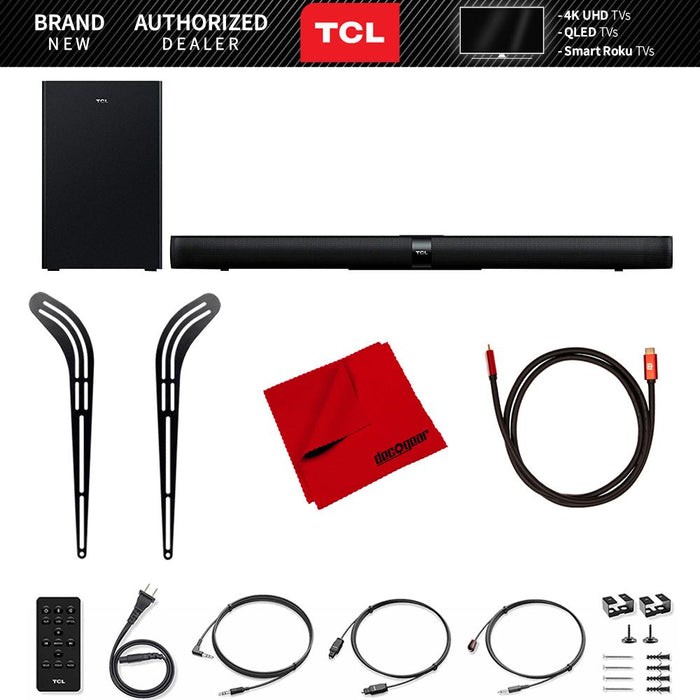 TCL Alto 7+ 2.1 Channel Bluetooth Sound Bar w/ Wireless Subwoofer, Bracket & More