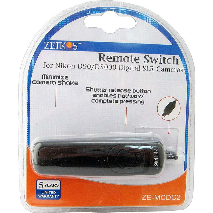 Zeikos Remote Switch For Nikon D90, D5000 & Similar DSLRs
