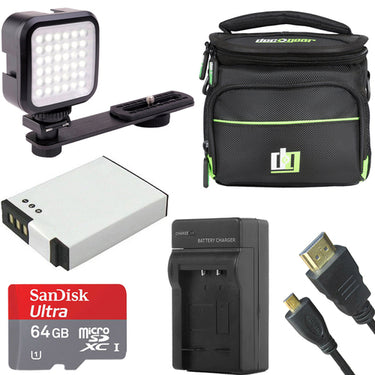 General Brand Camera Bag DSLR Mirrorless Cameras (Small) + Sandisk 64GB Memory Card & More